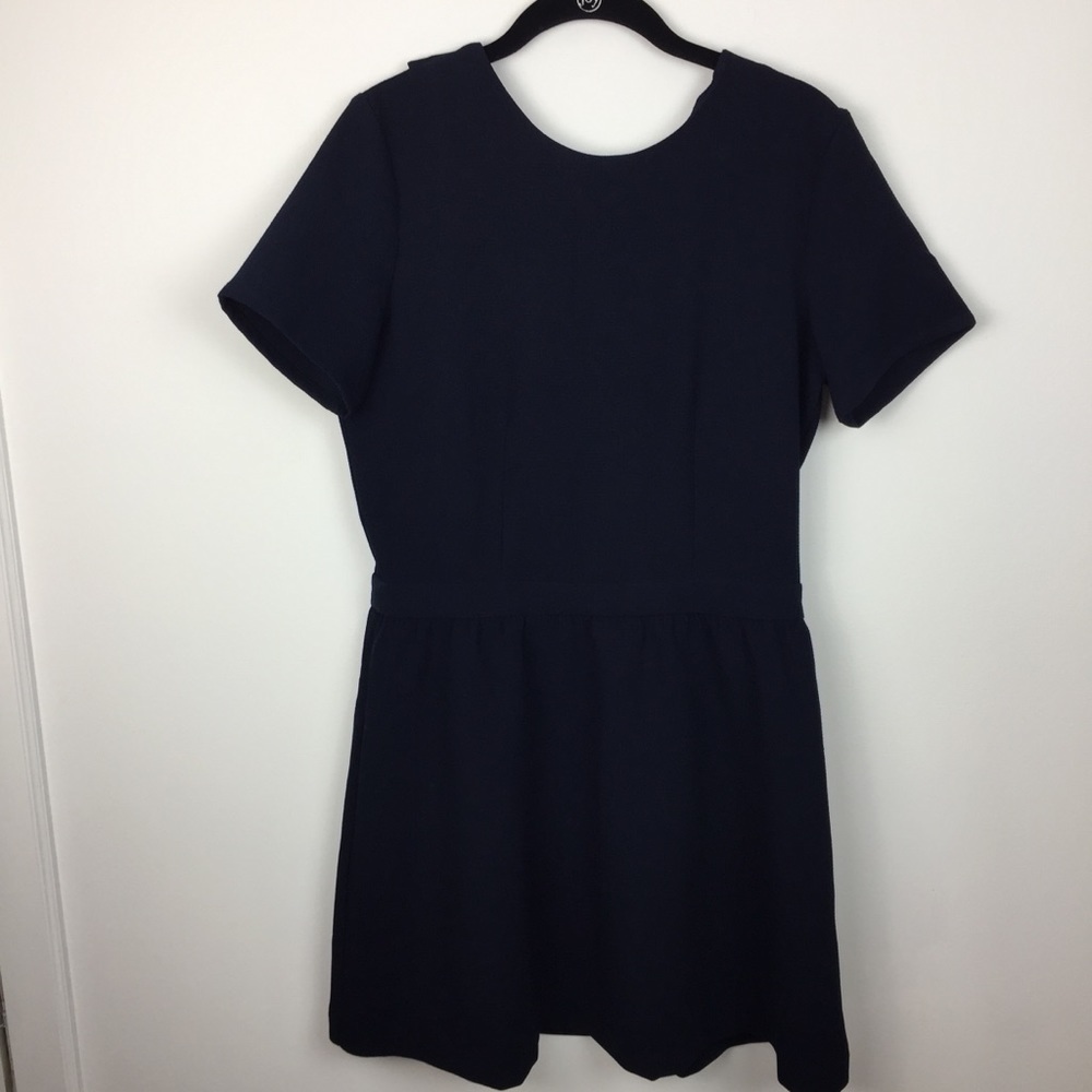 NWT Bizzbee Navy Dress with Ruffle size M